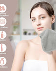 Nugilla Reusable Face Wash Cloths, 8 Pack Soft Microfiber Makeup Remover Towels for Women (Light Grey)