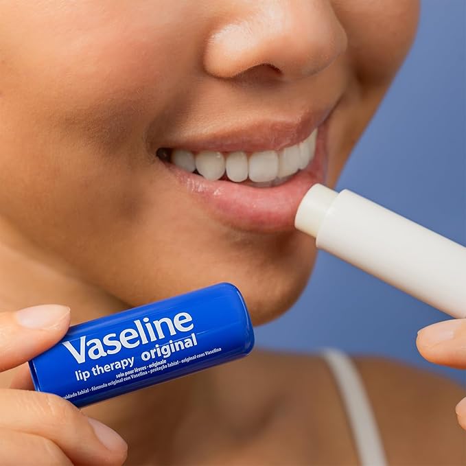 Vaseline Lip Therapy Original 8-Pack – Moisturizing Lip Balm for Very Dry Lips, 0.16 Oz Ea
