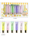 6 Pcs Ultra-Hydrating Lip Gloss Set with Vitamin Oils | High-Shine, Non-Sticky Lip Balm for Smooth, Nourished Lips (6pcs-clear fruit lip gloss kit, pack of 6)