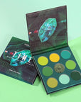 docolor Eyeshadow Palette 9 Colors Green Eyeshadow Gemstone Shadow Palette Highly Pigmented Mattes Shimmers Smokey Glitter Cream Colorful Powder Long Lasting Waterproof Makeup Palette