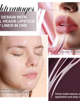 Kaely 2-in-1 Matte Lipstick and Lip Liner, Liquid Lip Stain Makeup for women Long Lasting Waterproof Smudge Proof, labiales matte mate larga duracion listip 24 hours originales, 17 Deep Red