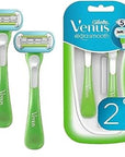 Gillette Venus Extra Smooth Green Disposable Women's Razors - 2 Count (Pack of 2)