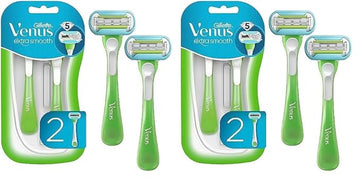 Gillette Venus Extra Smooth Green Disposable Women's Razors - 2 Count (Pack of 2)