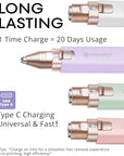 Eyebrow Hair Trimmer: Rechargeable Facial Hair Removal Device for Removing Unwanted Peach Fuzz from Lips Chin Neck As Well As Shaping Eyebrows