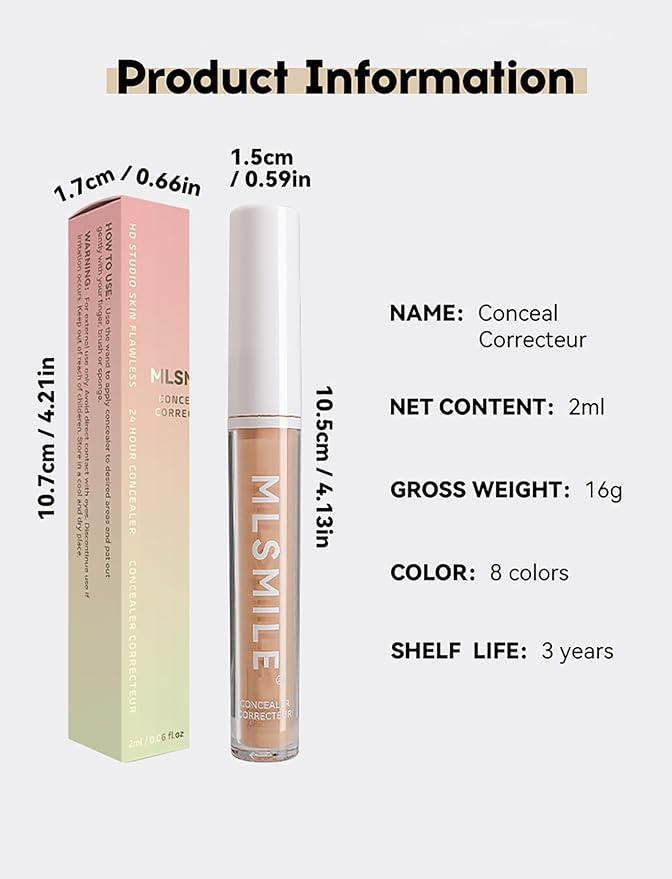 Color Liquid Contour, HD Studio Skin Flawless Water-Based Concealer, 04