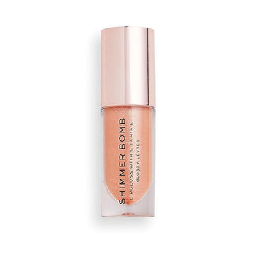 Makeup Revolution, Shimmer Bomb Lip Gloss, Infused With Vitamin E, Shimmery Finish, Available In 6 Shades, Starlight, 4.5ml