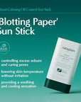 Rataplan Minari Calming Oil Control Sun Stick SPF 50+ PA++++ - Korean Sunscreen Stick for Face, Matte Sunscreen for Oily Skin, Reef Safe, Broad Spectrum, No White Cast, Korean Skincare