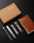 MR.GREEN Nail Clipper 4Pcs Set, Stainless Steel Manicure Pedicure Set, Medical Grade Grooming Kit with Travel Case Gift Box for Man & Woman