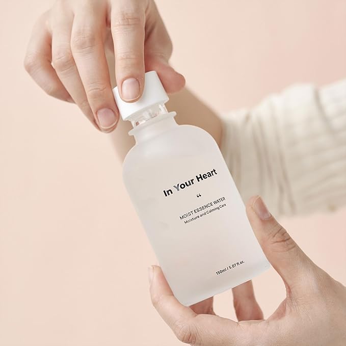 In Your Heart Evening Primrose Essence Water Hydrating Face Toner for Dry, Dull Skin. Korean Moisturizing Skin Care for Men and Women 5.07 fl.oz 150ml