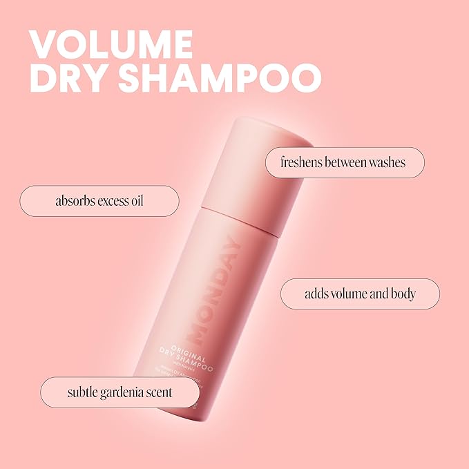 MONDAY HAIRCARE VOLUME Dry Shampoo with Collagen, oil-absorbing ideal for Thin & Fine Hair 50ML (3 Pack)