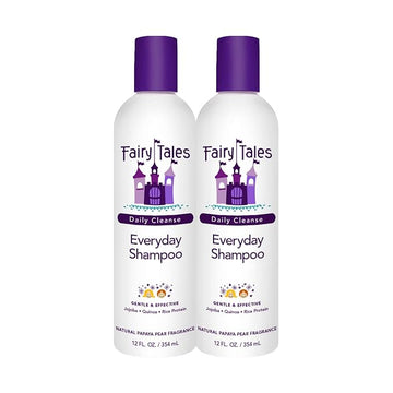 Fairy Tales Daily Cleanse Everyday Kids Shampoo - Gentle Natural Defining Shampoo, Tangle Free, Moisturizing and Hydrating Formula, Paraben Free - 12 oz (2 Pack)
