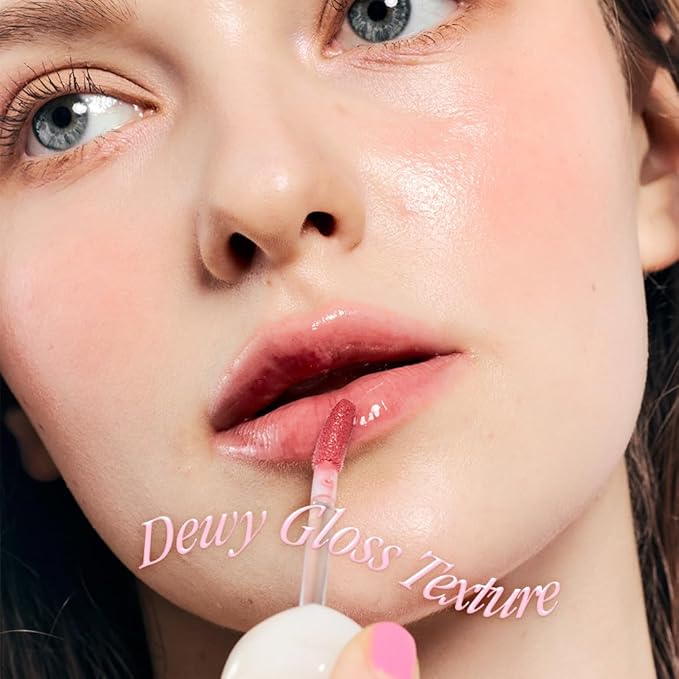 dasique Pure Water Lip Gloss 0.09 oz | Variety of Colors | Dewy Gloss | Buildable Gloss Tesxture | Non-Sticky | K-beauty (#11 Misty Rose)
