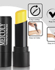 MEICOLY Yellow Face Paint Stick for Halloween SFX Lion Tiger Cosplay Makeup,Yellow Body Paint Stick for Field Day,Face Painting for Adults Kids,Waterproof Eye Black Baseball Softball Football Lacrosse