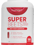 humanN SuperBeets Beet Root Capsules Quick Release 1000mg, Helps Support Nitric Oxide Production, Blood Pressure, Heart Health, Contains Beet Root Powder, Studied Antioxidants 180 Count Non-GMO Powder