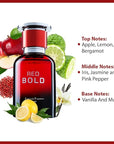 L'ORIENTALE FRAGRANCES Red Bold Eau De Parfum Spray for Men, 3.4 Ounce