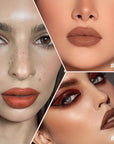 evpct 3Pcs Retractable Lip Liner Pencils Set Pack for Shaping & Sculpting Lips, Nude Pink Orange Coffee Taupe Dark Brown Creamy Matte Velvet Pigmented Lip Liner lipliners Crayon Lipstick,03 + 04 + 05