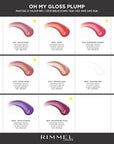 Rimmel Stay Plumped Lip Gloss, 801 Angel Shimmer, Pack of 1