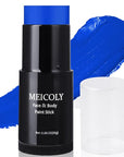 MEICOLY Royal Blue Face Body Paint Stick(1.06 Oz),Scary Clown Makeup,Waterproof Blue Eye Black Baseball/Softball/Football,Face Paint Stick for Halloween,Smurf Mystique Cosplay,Avatar SFX Makeup