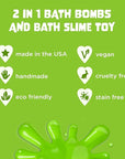 Bubble Bombs for Kids with Surprise Bath Slime Inside (6 Pack) - Colorful Sensory Toys Inside for Boys & Girls – Fizzes, Foams & Bubbles, Fruity Scents, Made in USA by Two Sisters