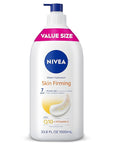 NIVEA Sheer Hydration Skin Firming Body Lotion with Q10 and Vitamin C, 72-Hour Body Moisturizer for Normal to Dry Skin, 33.8 Fl Oz Value Size Pump Bottle