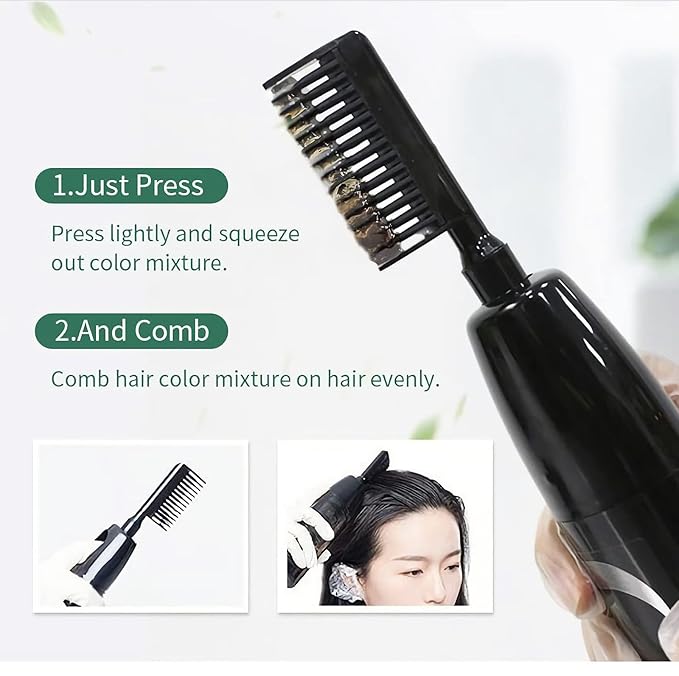 Purple Hair Dye Shampoo Permanent YIZHONG Hair Color For 100% Gray Coverage Women Men Dark Easy Comb Dyeing (grape purple)