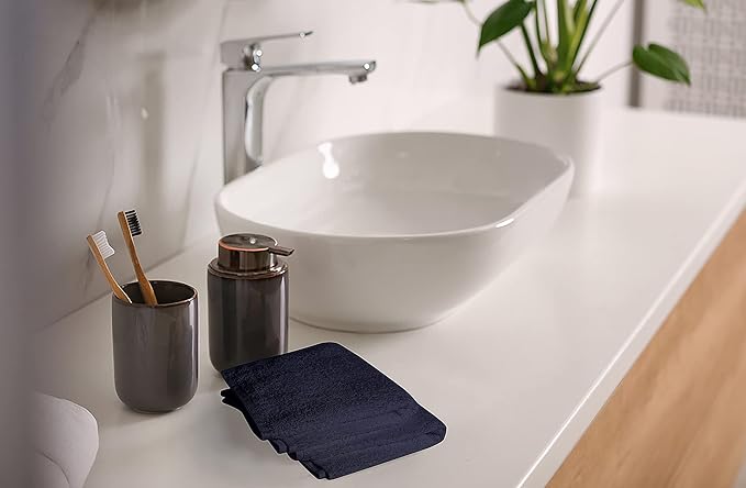 Softolle 100% Cotton Washcloths 60 Pack (12x12 Inches) Soft, Highly Absorbent Washcloth, Face Towels, Wash Cloths for Face, Ring Spun, Bulk Pack (Grey)