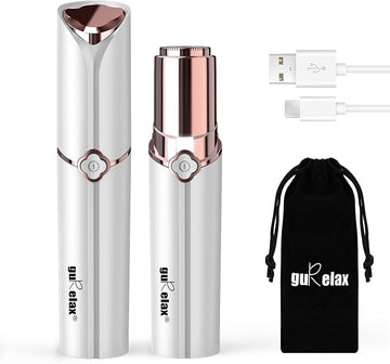 Facial Hair Remover, Upper Lip Hair Removal for Women, Electric Face Razor/Shaver, Gurelax Hair Removal Device, with a Storage Bag