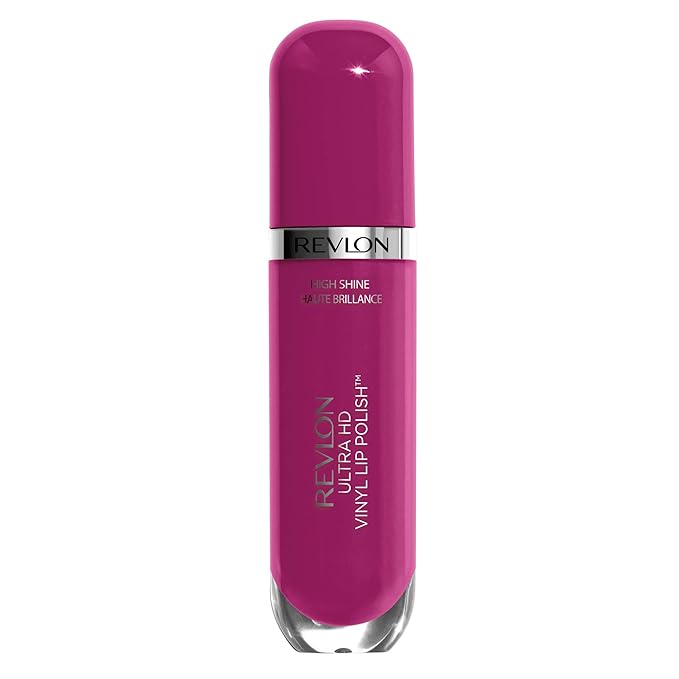Revlon Ultra HD Vinyl Lip Polish, Liquid Lipstick, Violet Frenzy, Plum Gloss, 0.2 Fluid Ounce