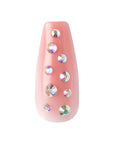 KISS Jelly Fantasy On-Trend Translucent Nails, Long Sculpted Glue-On Fake Nails Kit, Style “Be Jelly”, with Pink Gel Nail Glue, Mini Nail File, Manicure Stick, & 28 Glue On Nails