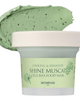 SKINFOOD Shine Muscat Cica BHA Food Mask – Soothing & Cooling Wash-Off Face Mask with Real Shine Muscat, Cica, and BHA – Exfoliating, Pore-Clearing, Vegan Korean Skincare, 180g