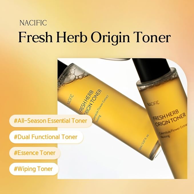 NACIFIC Fresh Herb Origin 4 Pieces Skincare Set – Hydrating Toner, Antioxidant Serum, Moisturizing Cream, Mist Serum – Korean Skincare for Glowing, Healthy Skin