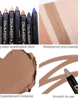 evpct Ginger Matte Cream Eye Shadow Brightener Sticks Set for Eyes, Ginger Matte Pencil Eye shadow Applicator Stick Pen Palette Makeup Waterproof sombras en crema para ojos 29#