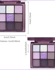 Purple Pink Eyeshadow Eye Shadow Palette Makeup,Violet Lavender Eyeshadow Palette Make Up Highly Pigmented Waterproof Mauve Bright Purple Pink Sparkling Eye Shadow, Long Lasting