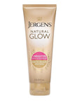 Jergens Natural Glow Self Tanner Body Lotion, Sunless Tanning, Fair to Medium Skin Tone, Daily Moisturizer with Coconut Oil, Vitamin E and Antioxidants, 7.5 Oz