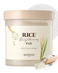 SKINFOOD Rice Brightening Toner Pad, Korean Skincare Face Toner Pads with 48 Hours Fermented Rice Water for Glow Glass Skin, Hydrating, 100% Cotton Pad, Vegan, 8.81 oz(60 Pads)