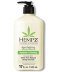 Hempz Age-Defy Body and Hand Lotion for Dry Skin, for Cracked & Crepey Skin, Quick Absorption Moisturizer, Large 17 oz