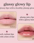 NOONI Korean Lip Oil - Applecranberry | Long-Lasting, Moisturizing, Plumping, Revitalizing for Dry Lips, Waterproof, No Peel Off, Hydrating, Nourishing Crystal Clear, 0.12 FL Oz