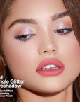 Monochrome Pressed Eyeshadow, Waterproof Neutral Powde Mini Shimmer Rose Gold Pink Eyeshadow, sombras para ojos, Talc, Paraben & Cruelty Free (H05#Shimmer Rose Gold Pink)