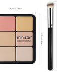 12 Colors Cream [Blush Contour Concealer Highlighter] Makeup Palette for Cheeks - All in One Makeup Palette Kit with Brush, Long Wearing Waterproof Blendable Face Make Up Pallete (#04)