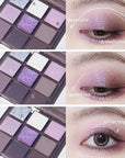 Purple Pink Eyeshadow Eye Shadow Palette Makeup,Violet Lavender Eyeshadow Palette Make Up Highly Pigmented Waterproof Mauve Bright Purple Pink Sparkling Eye Shadow, Long Lasting
