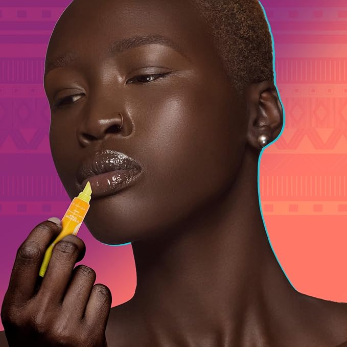 Juvia's Place Moisturizing High Shine Lip Balm-in-Gloss Nubian Glow, Mango, .35 oz, Smooth, Silky Finish