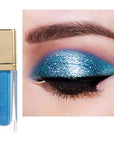Kilshye Glitter Liquid Eyeshadow Shimmer Eye Shadow Metallic Eyeshadows High Pigment Eyes Shadow Long Lasting Waterproof Eyes Liquid Makeup for Women and Girls Pack of 1 (B- Blue 5)