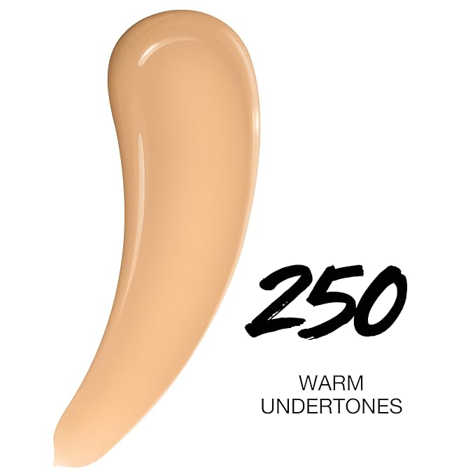 Maybelline Super Stay Lumi-Matte Foundation, Lightweight and Buildable Full Coverage Foundation Makeup For Up To 30HR Wear, 250, 1 Count