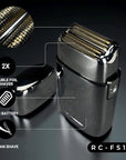 Royal Clips Hair and Beard Fade Kit – Professional Clipper, Trimmer & Foil Shaver Bundle for Men, Complete Haircut Set for Barbers, Home Use & Grooming – 5-Hour Battery, 10pcs Limit Combs, Silver