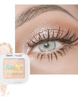 Kaely Pressed Single Eyeshadow Makeup, Pearl White Glitter Highly Pigmented Monochrome Eye Shadow Palette, Waterproof Neutral Powde Mini Eyeshadow, sombras para ojos, Lightweight Blendable, 12