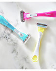 Gillette Venus Tropical Disposable Razors for Women, 3+1 Count, Designed for a Smooth Shave, Tropical Fragrance Scented Handles (Pack of 2)