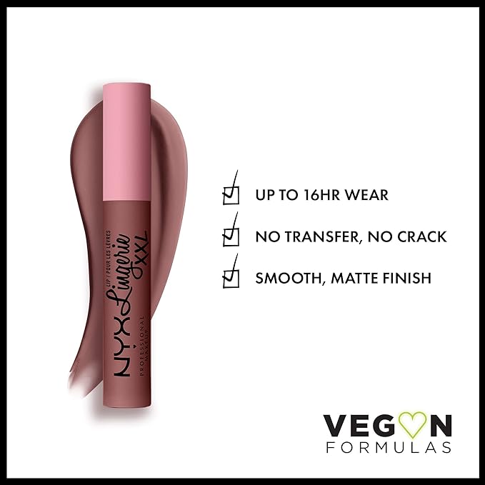 NYX PROFESSIONAL MAKEUP Lip Lingerie XXL Matte Liquid Lipstick - Unhooked (Grey Toned Beige)