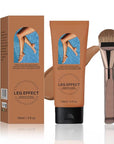 Legs Makeup Waterproof with Brush - Medium Body Concealer, Tattoo & Scar Cover Up, Long Lasting, Transfer Proof, Easy Application for Flawless Looking Legs, All Skin Tones (#3)