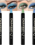 evpct 4Pcs Cream Blue Eyeshadow Stick Pencil Set for Eyes Waterproof Sky Blue Dazzling Blue Greenish Cyan Royal Blue Shimmer Metallic Holographic Eyeshadow Crayon Stick Bulk sombras en crema para ojos