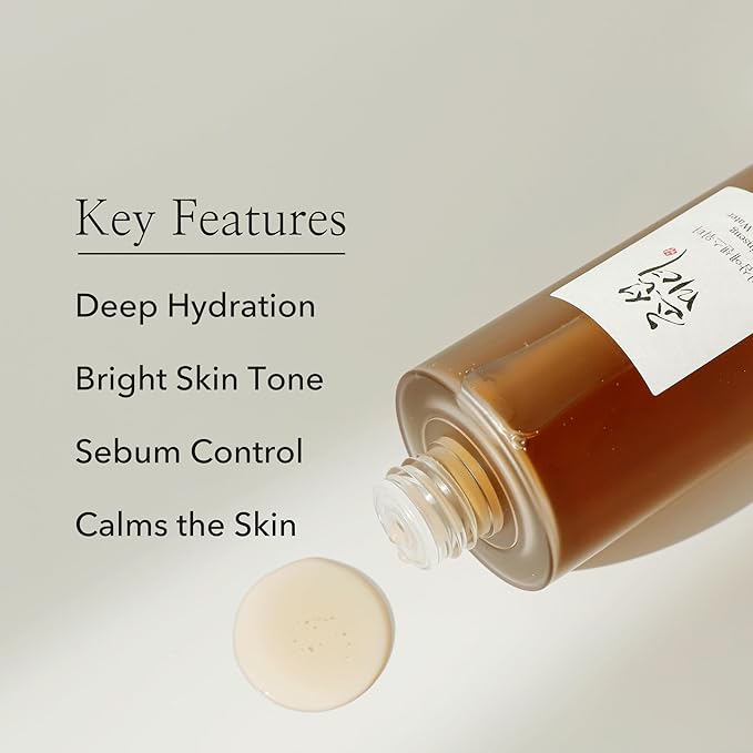 Beauty of Joseon Ginseng Essence Water Hydrating Face Toner for Dry, Dull Skin with Ground Rice and Honey Glow Mask Pore Sebum Care for Dry Sensitive Skin